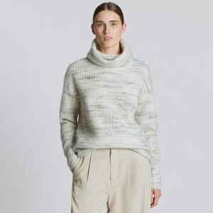 Everlane The Alpaca Wool Oversized Turtleneck Gray Knit Sweater size L